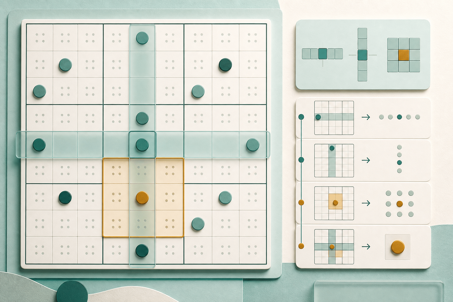 Sudoku logic hint diagram